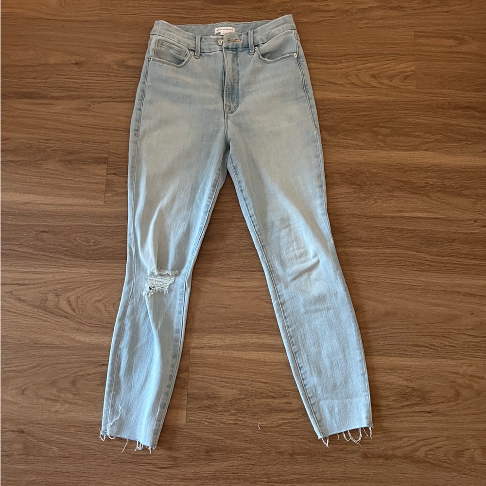 Good American distressed skinny jeans size 27